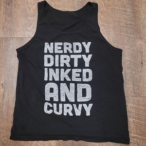 Look HUMAN 	Nerdy, Dirty, Inked And Curvy Tank Top